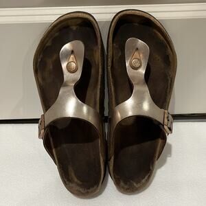 Birkenstock gold rose sandal’s